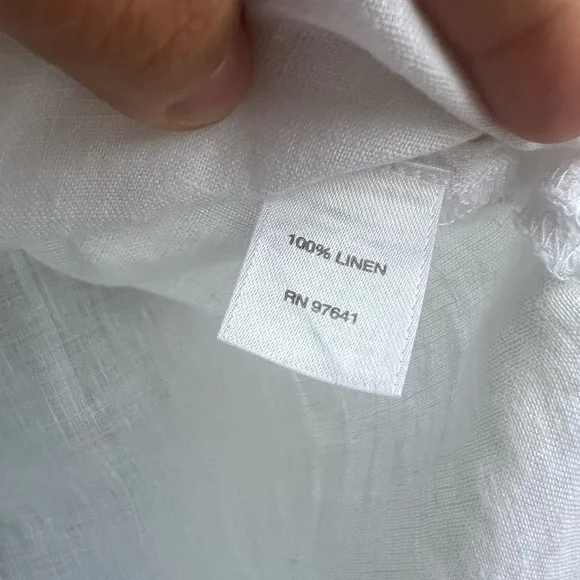 J Jill Love Linen Top – Size S petite White, Sleeveless with Side Buttons - Picture 3 of 8
